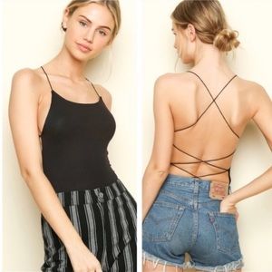 John Gault/Brandy Melville string back body suit